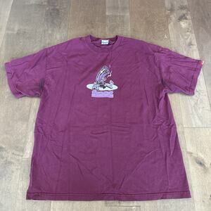 FUCT Burgundy T‑Shirt XL Men’s Skate Graphic Tee Pre‑Owned